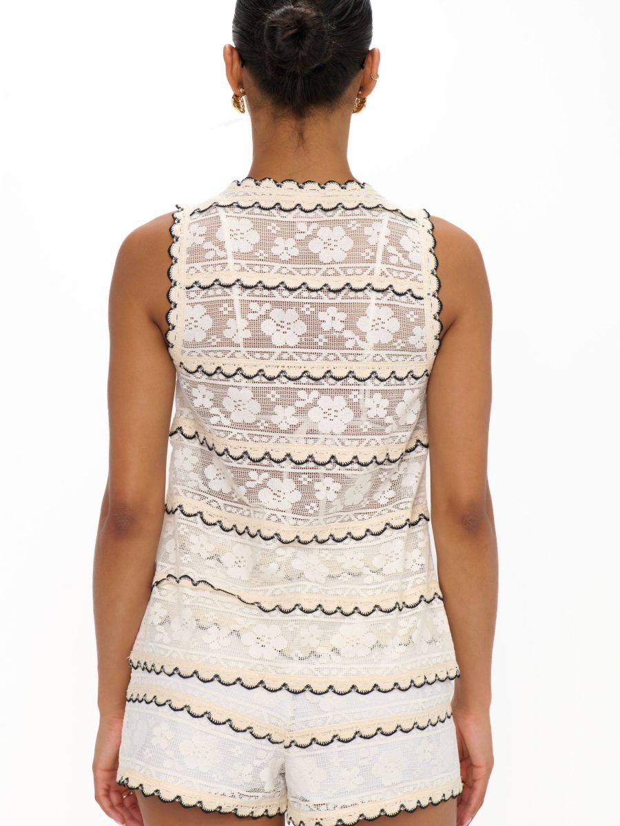 Take It Easy Tank ~ French Vanilla Lace