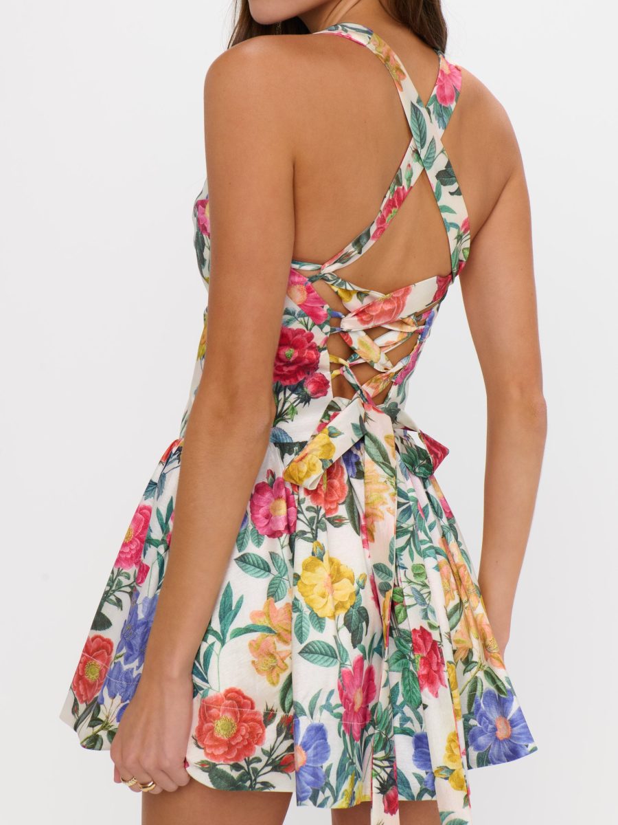 Abigail Mini Dress ~ Charm Peony White Taffeta