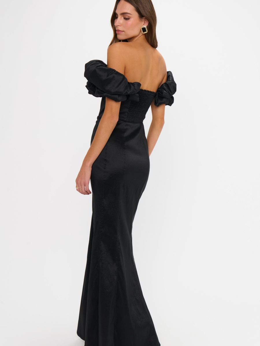 Major Drama Maxi Dress ~ Black Taffeta