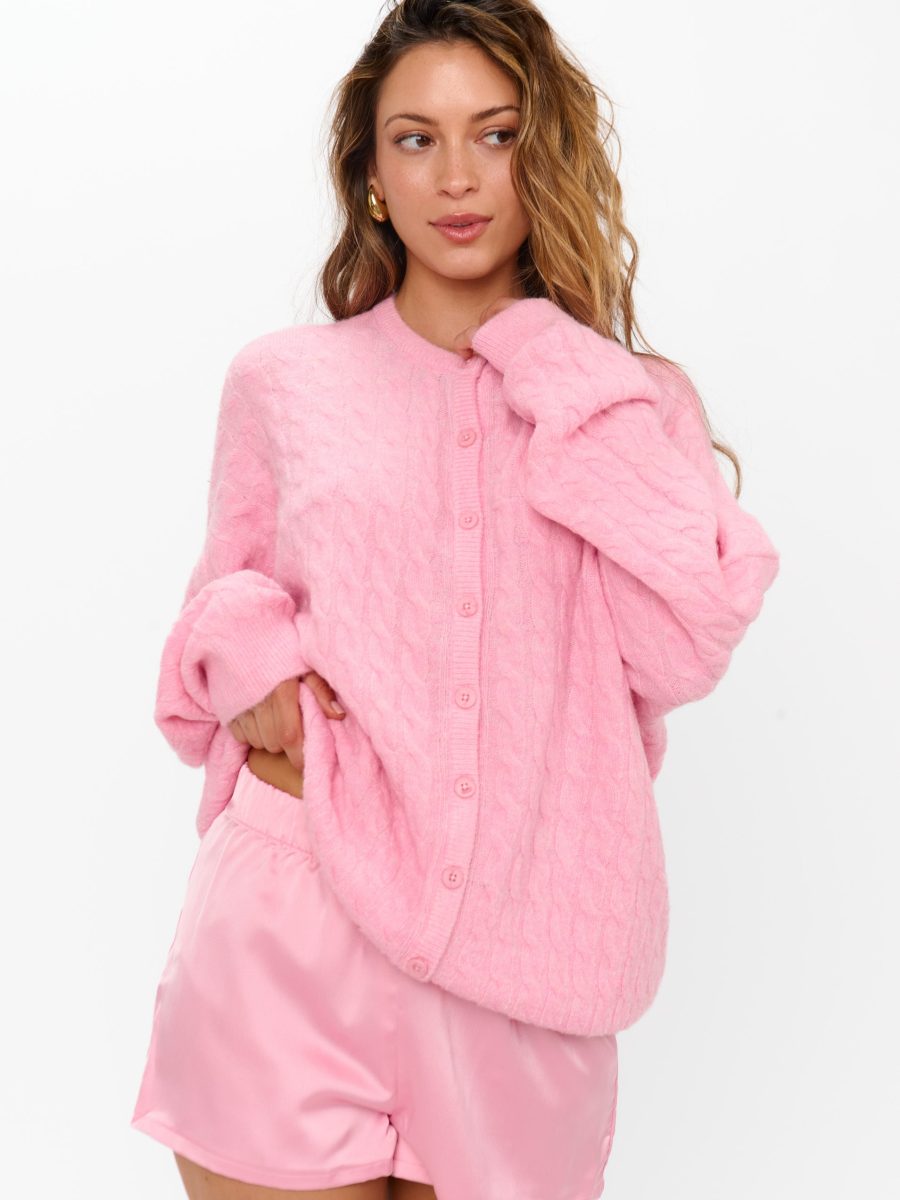 Feel Good Cardigan ~ Light Pink Knit