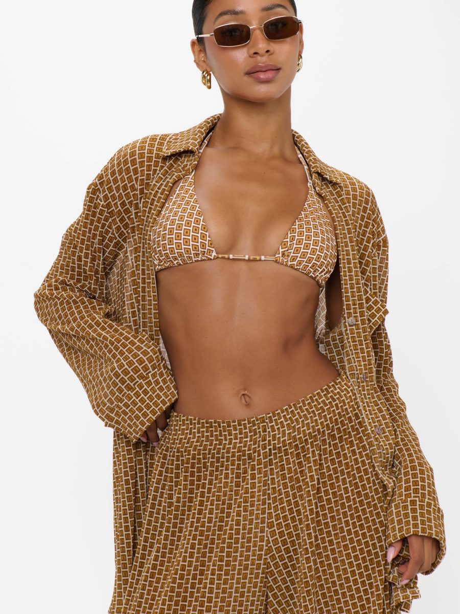 Everywhere Tunic ~ Beachy Bronze Geo