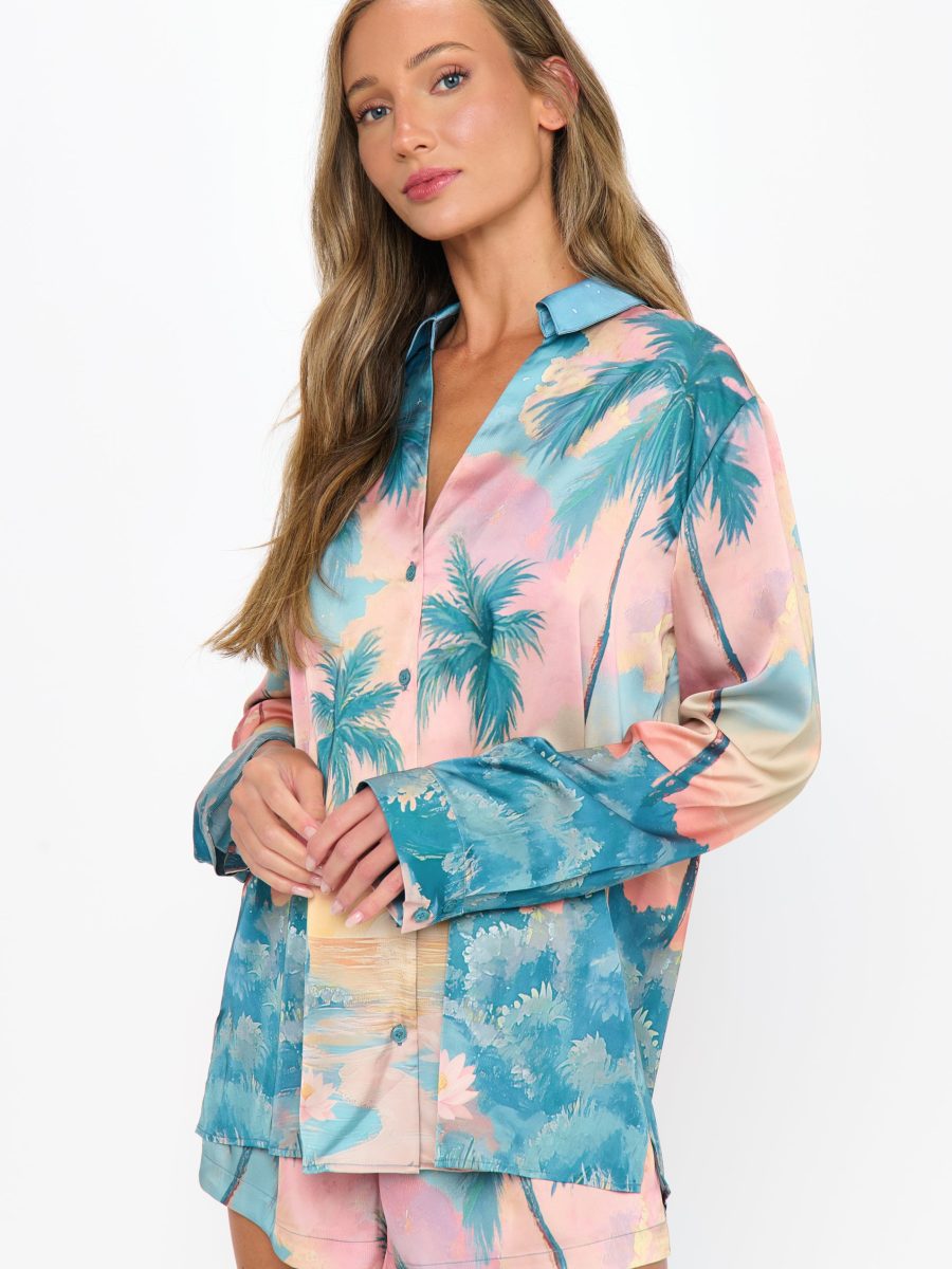 Early Riser PJ Set ~ Sunset Cove Silky