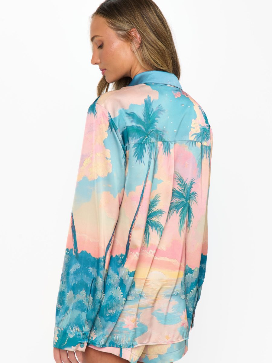 Early Riser PJ Set ~ Sunset Cove Silky