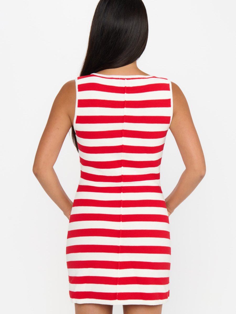 Cameron Mini Dress ~ Red Stripe Delight Knit