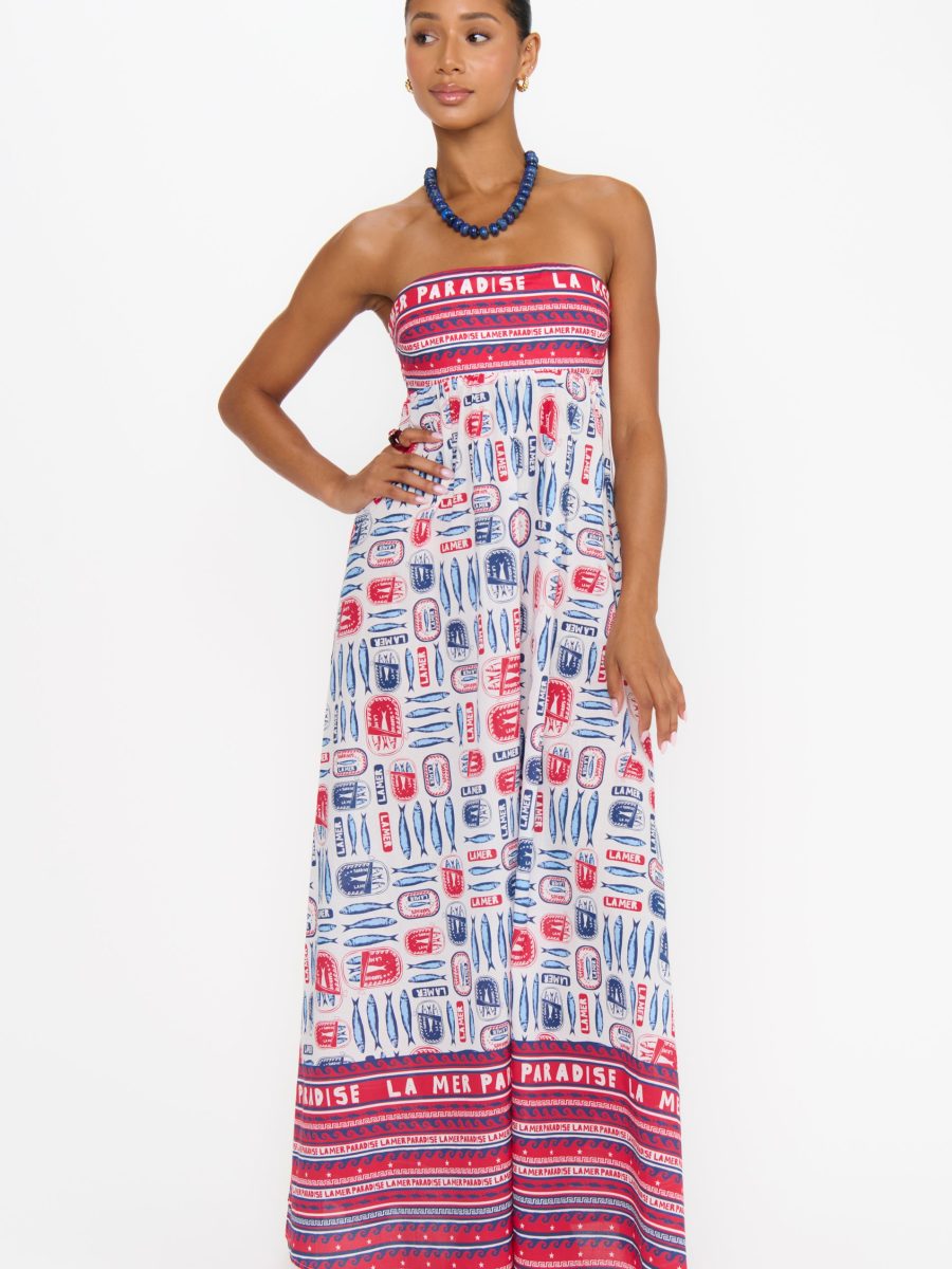 Day Out Maxi Dress ~ Sardine Border