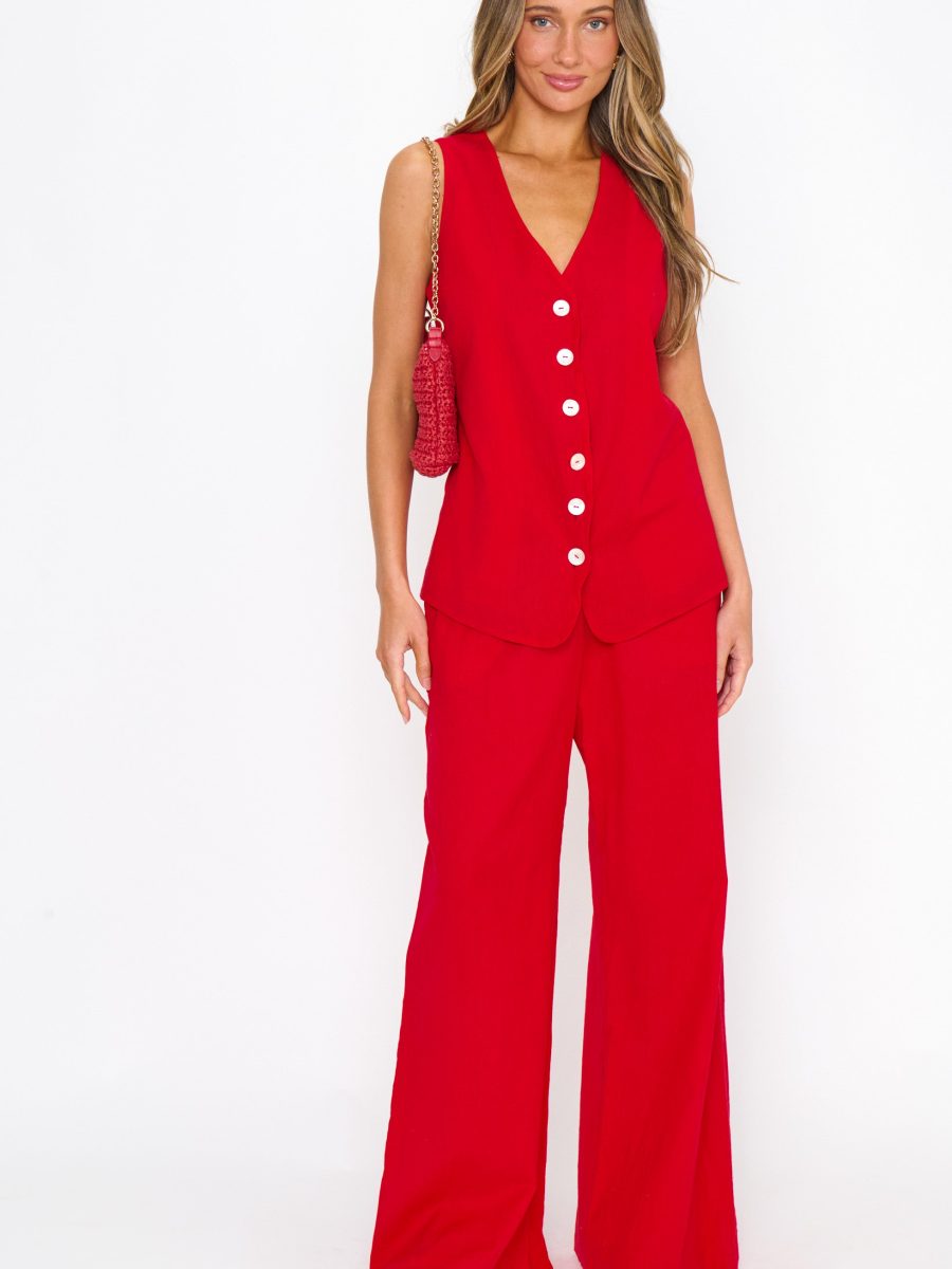 Easygoing Pants ~ Sundried Tomato Linen