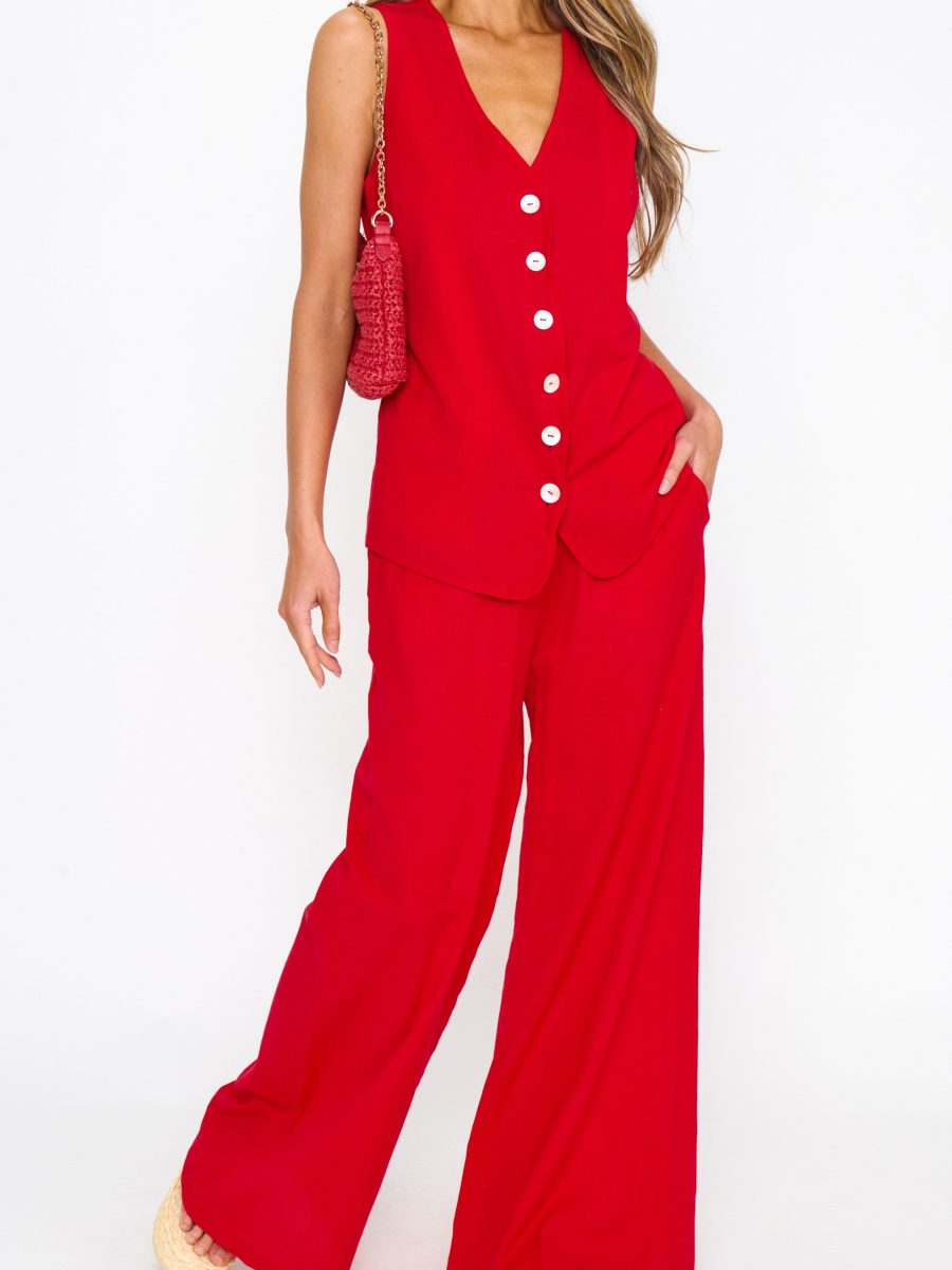 Easygoing Pants ~ Sundried Tomato Linen