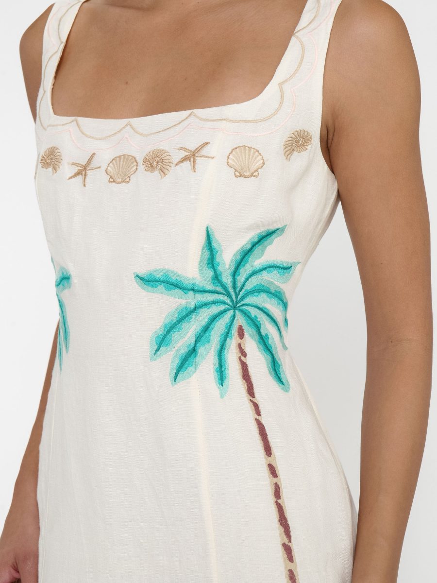 Steph Mini Dress ~ Beachfront Embroidery