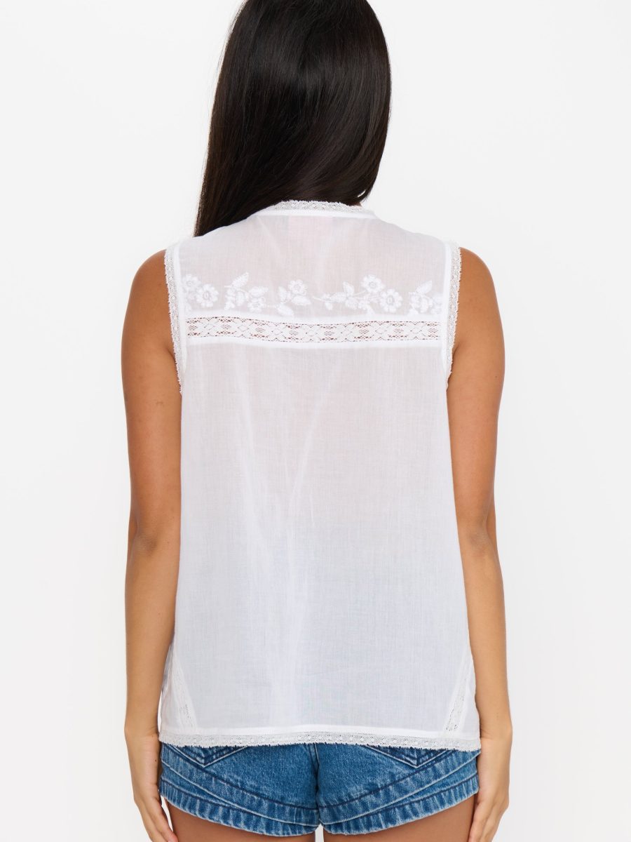 Camden Blouse ~ Cream Voile Trim