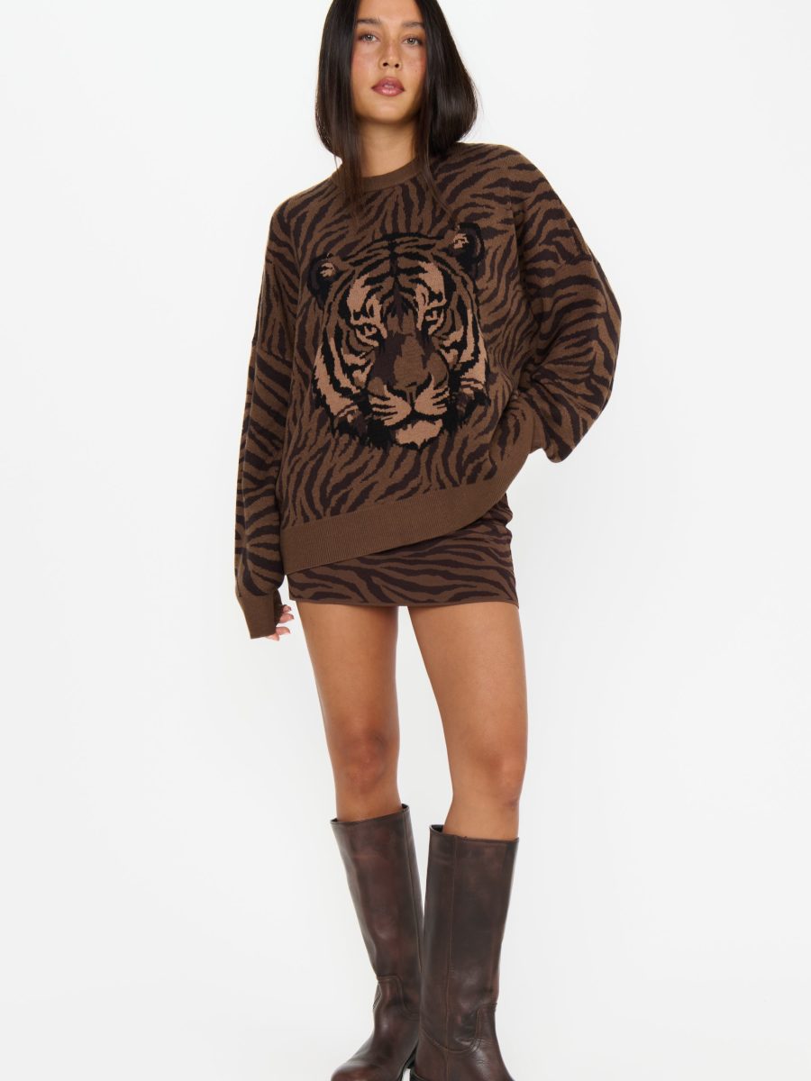 Seasons Sweater ~ Wild Tiger Graphic Knit
