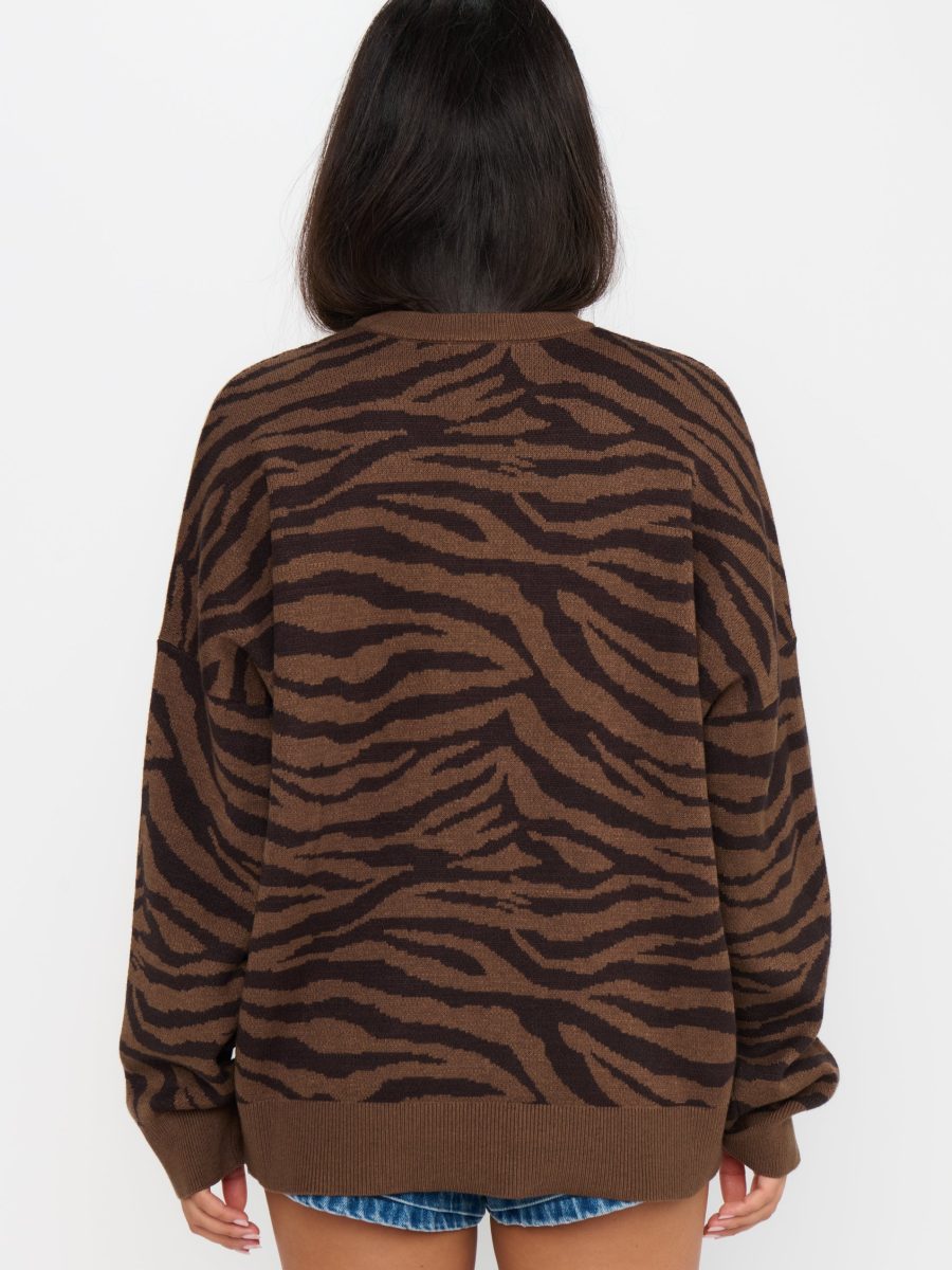 Seasons Sweater ~ Wild Tiger Graphic Knit