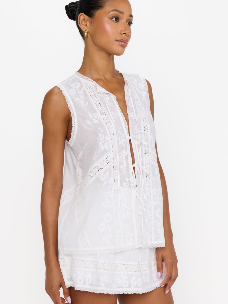 Camden Skort ~ Cream Voile Trim
