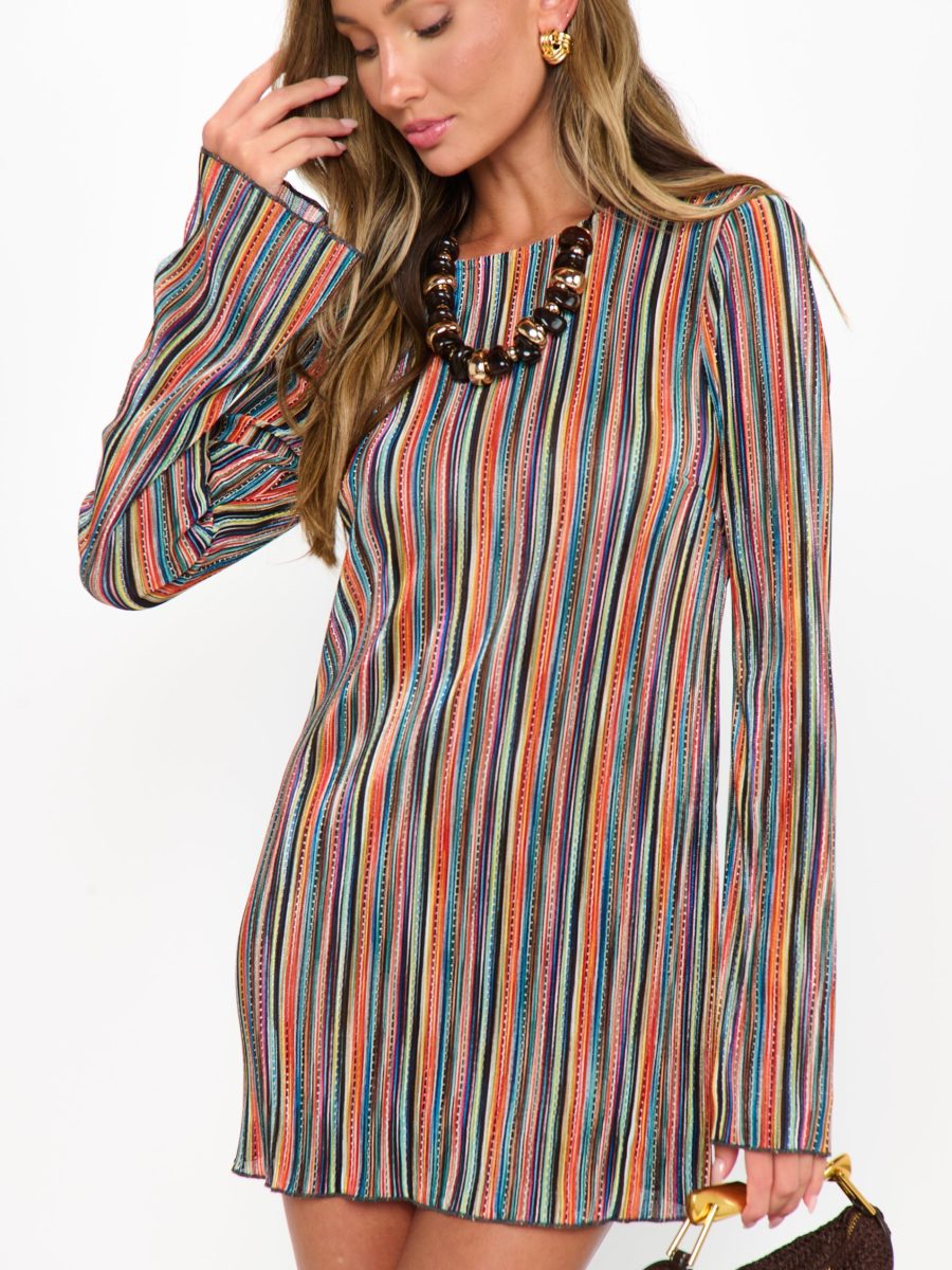 Drifter Mini Dress ~ Sundown Stripe Knit