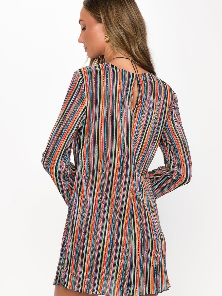 Drifter Mini Dress ~ Sundown Stripe Knit