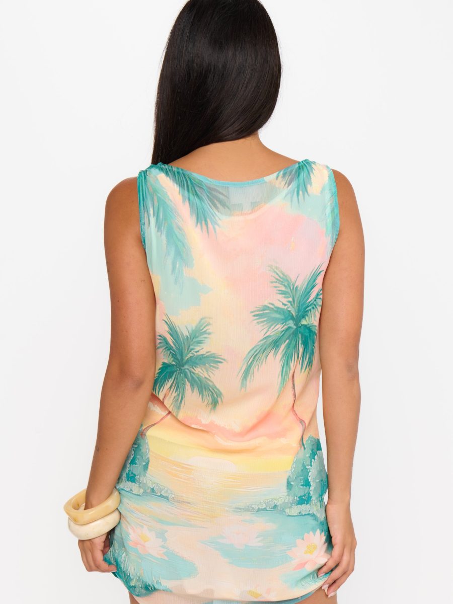 Kiki Mini Dress ~ Sunset Cove Chiffon