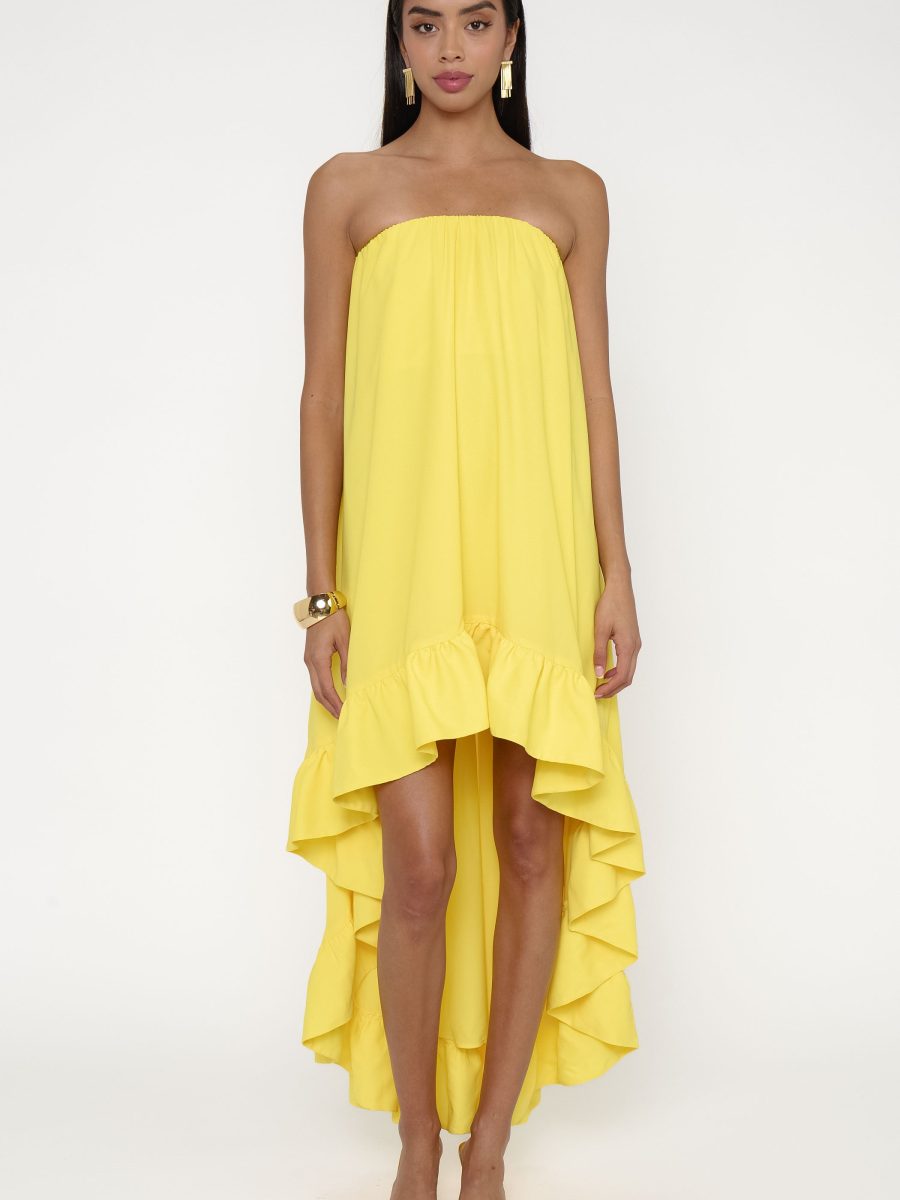 Rayna Dress ~ Bright Yellow Crisp