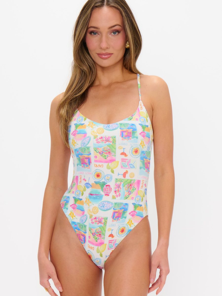 Positano One Piece ~ Amalfi Coast Rib Scrunch