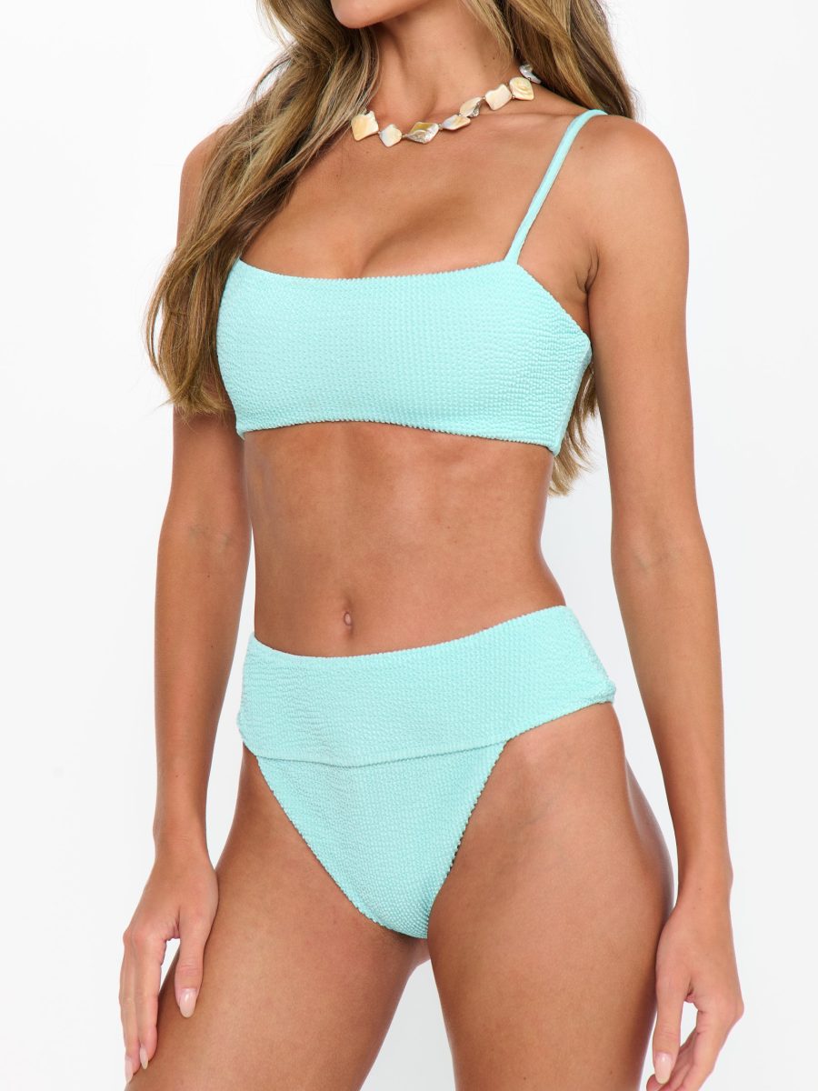 Destin Top ~ Jelly Mint Scrunch