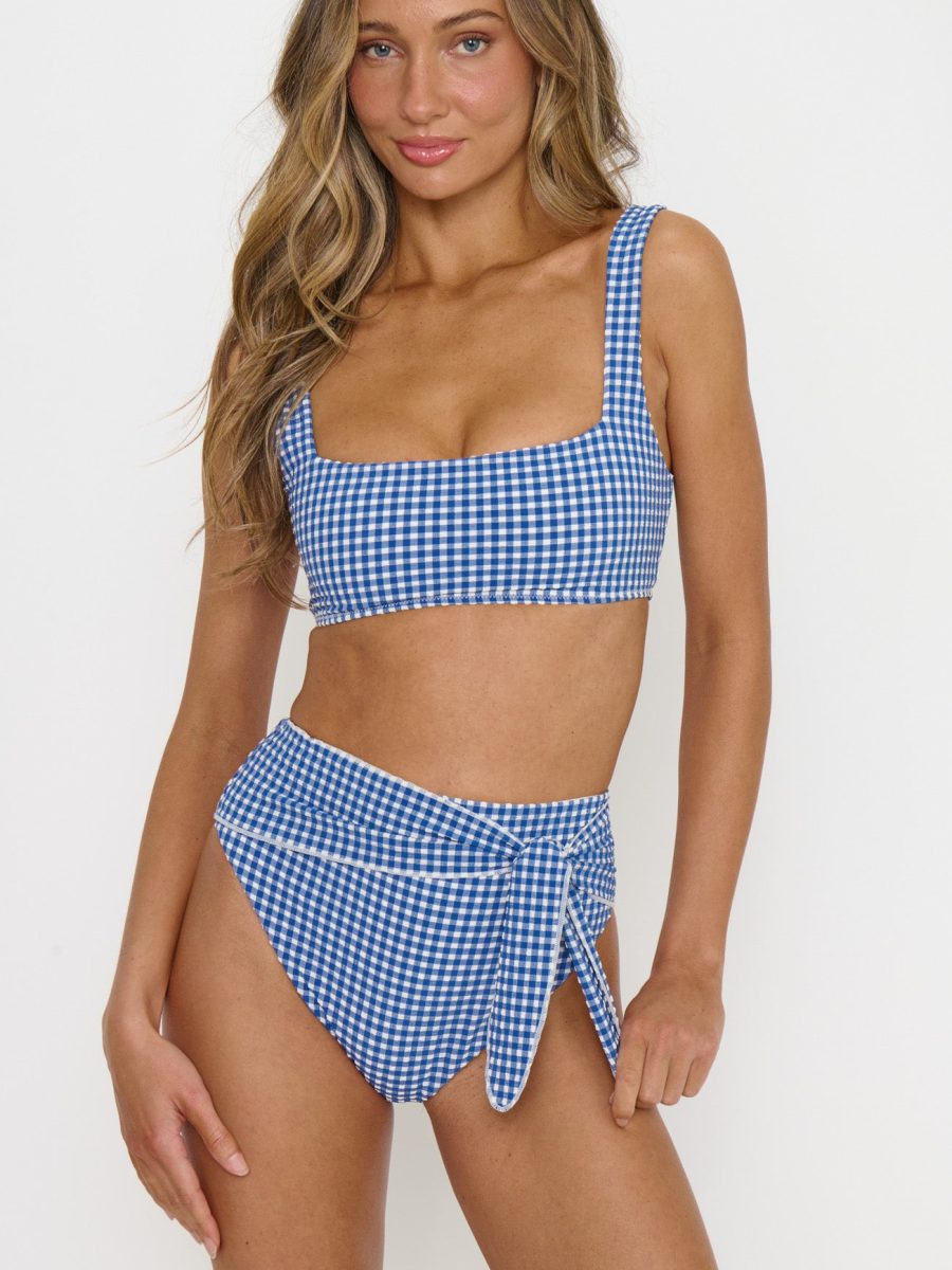 Waikiki Top ~ Blueberry Gingham