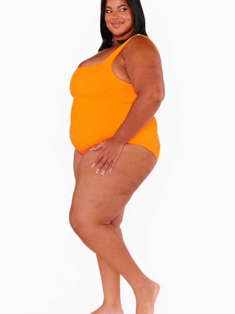 The Scrunch One Piece ~ Bright Orange Scrunch