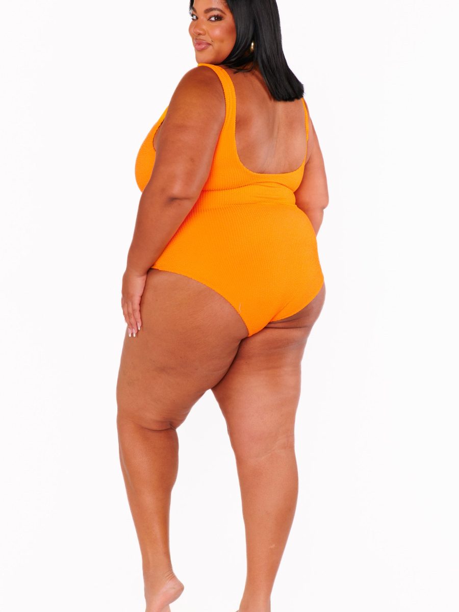 The Scrunch One Piece ~ Bright Orange Scrunch