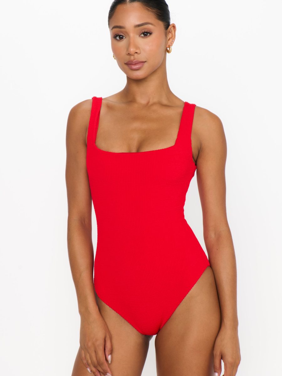 The Scrunch One Piece ~ Hot Tamale Red Scrunch