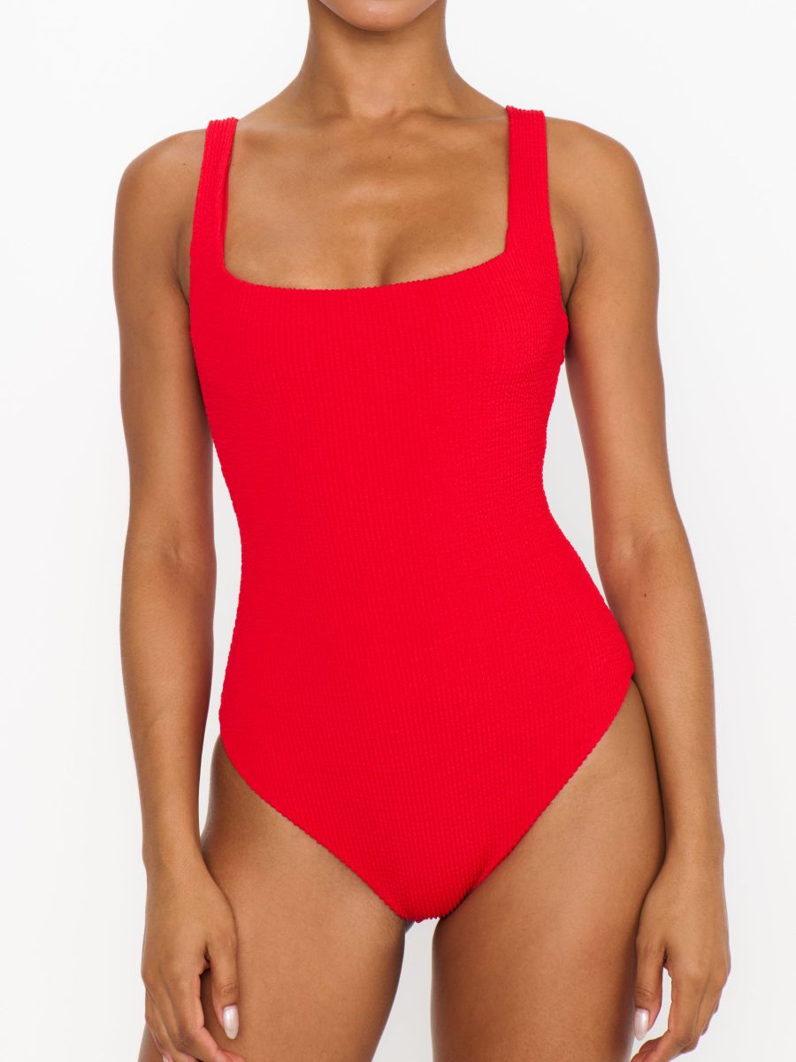 The Scrunch One Piece ~ Hot Tamale Red Scrunch
