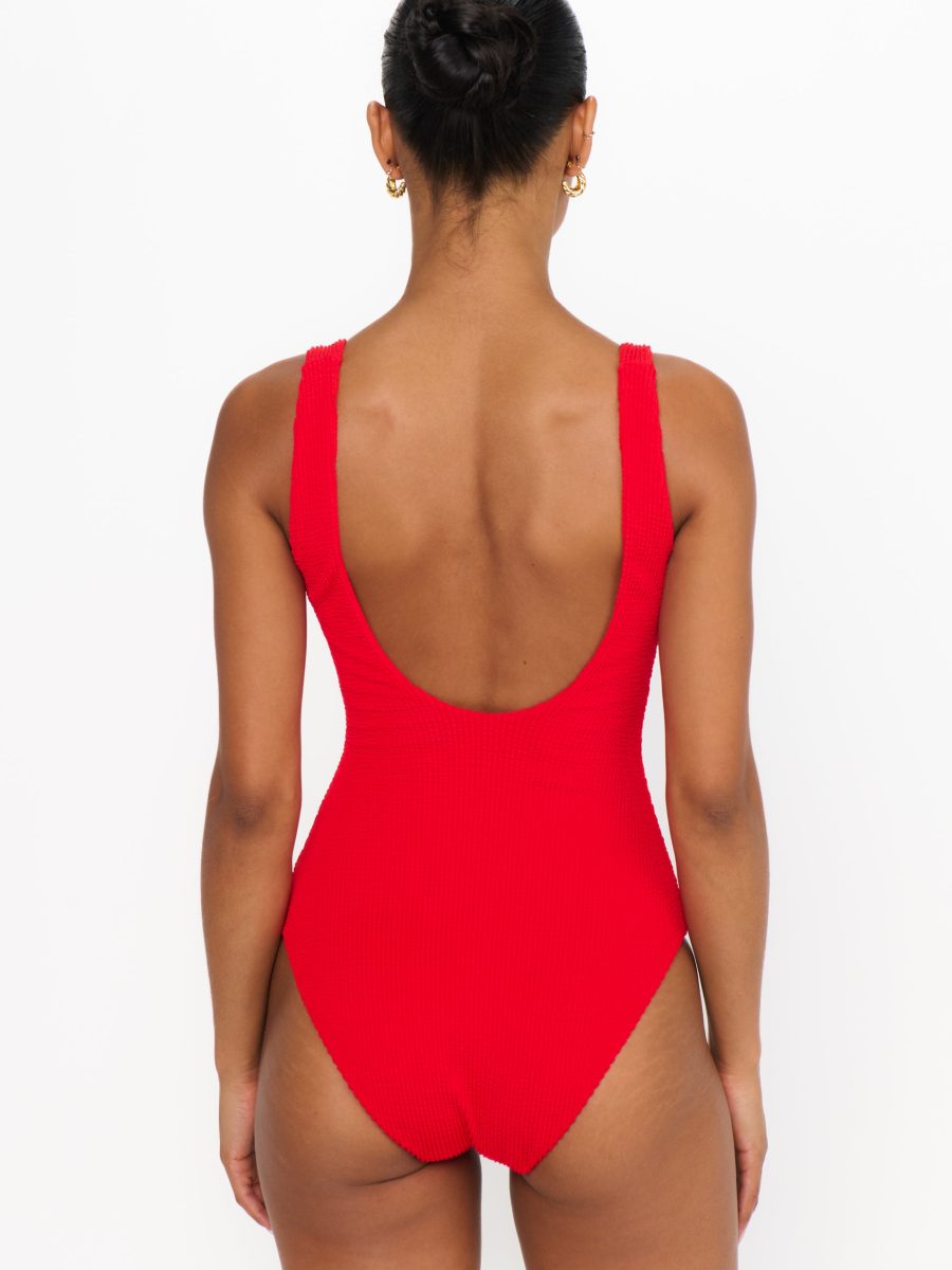 The Scrunch One Piece ~ Hot Tamale Red Scrunch