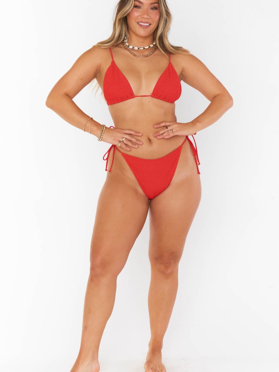 Tides Bottom ~ Red Scrunch