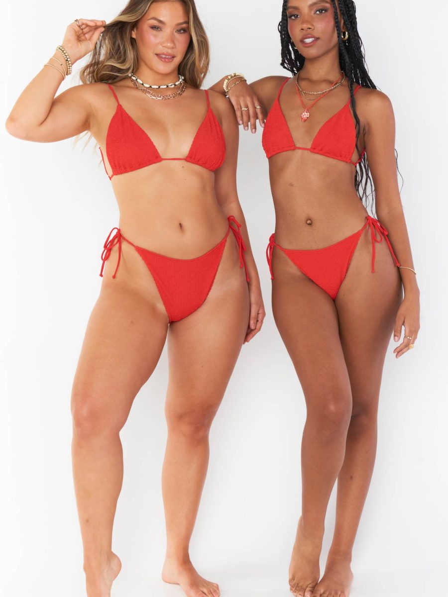 Tanning Top ~ Red Scrunch