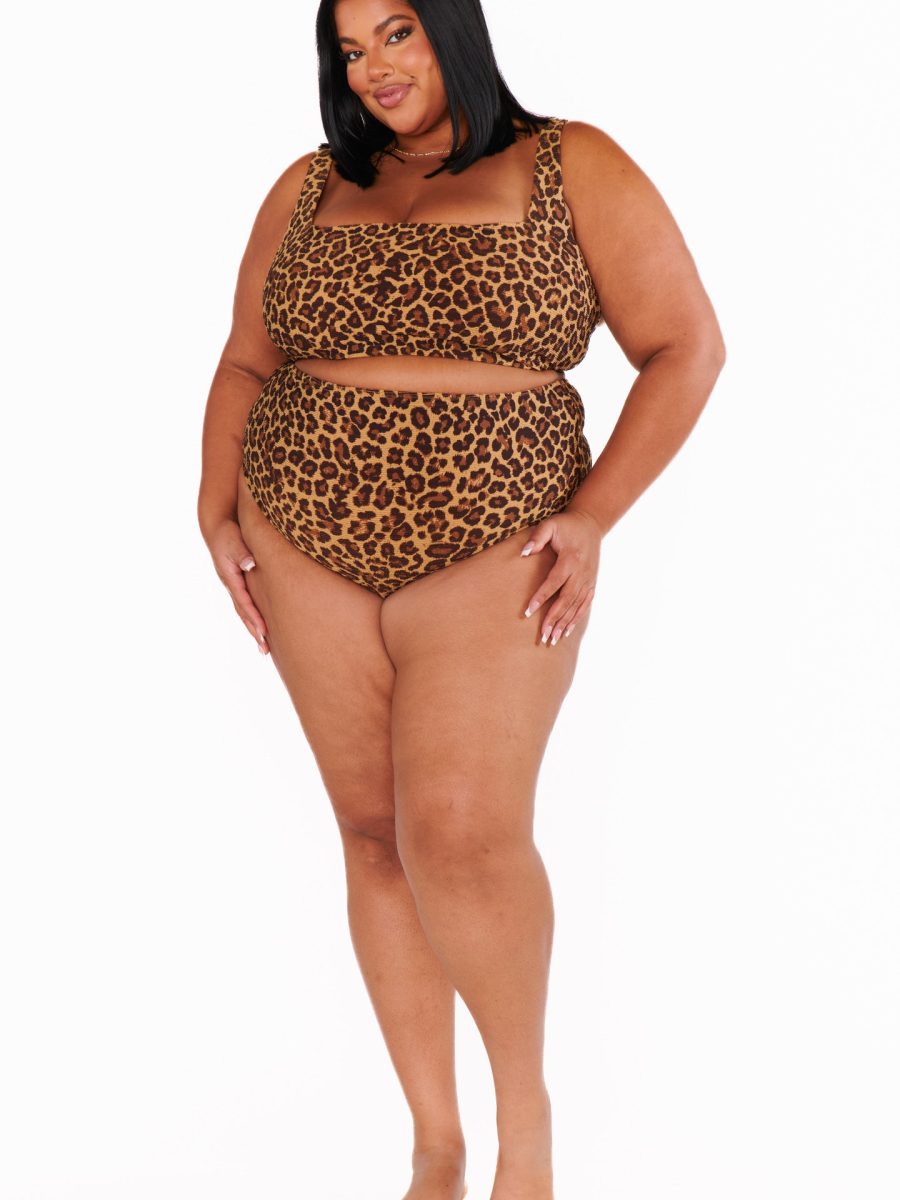 Hot Tub Top ~ Leopard Contour Scrunch