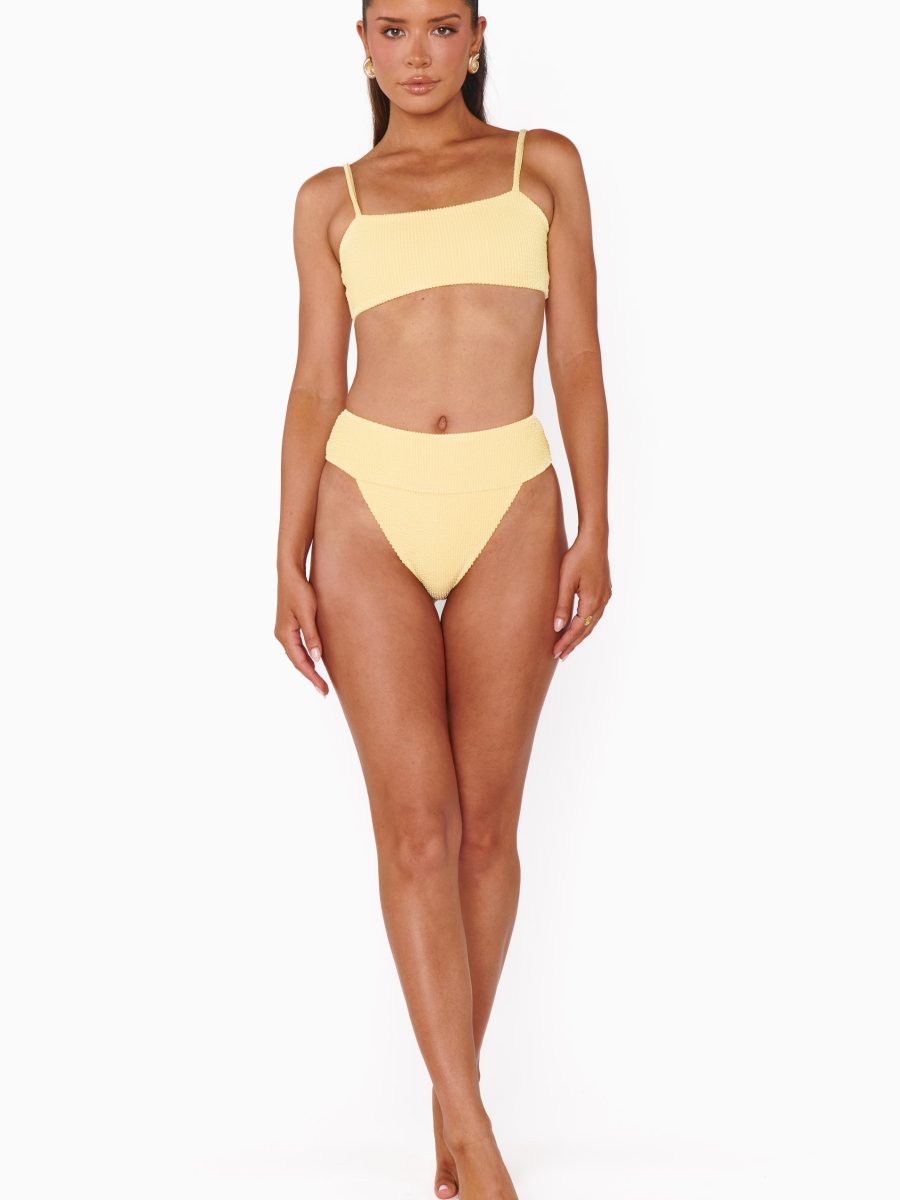 Destin Top ~ Butter Yellow Scrunch