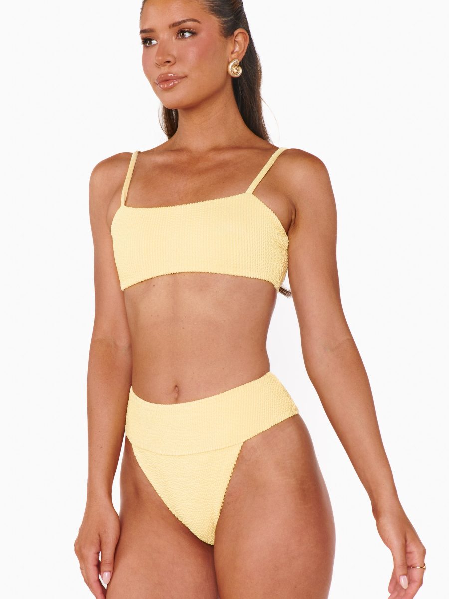 Destin Top ~ Butter Yellow Scrunch