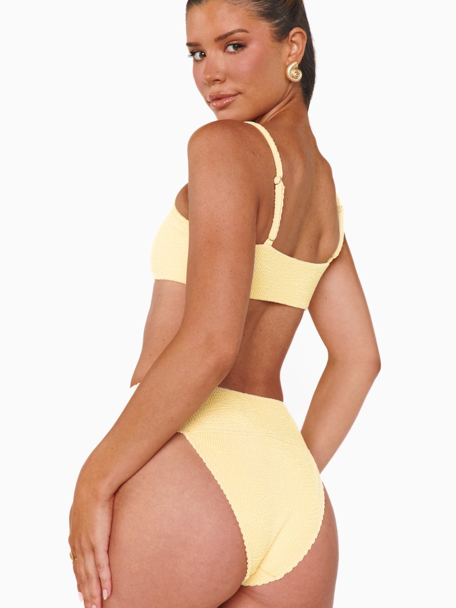 Destin Top ~ Butter Yellow Scrunch