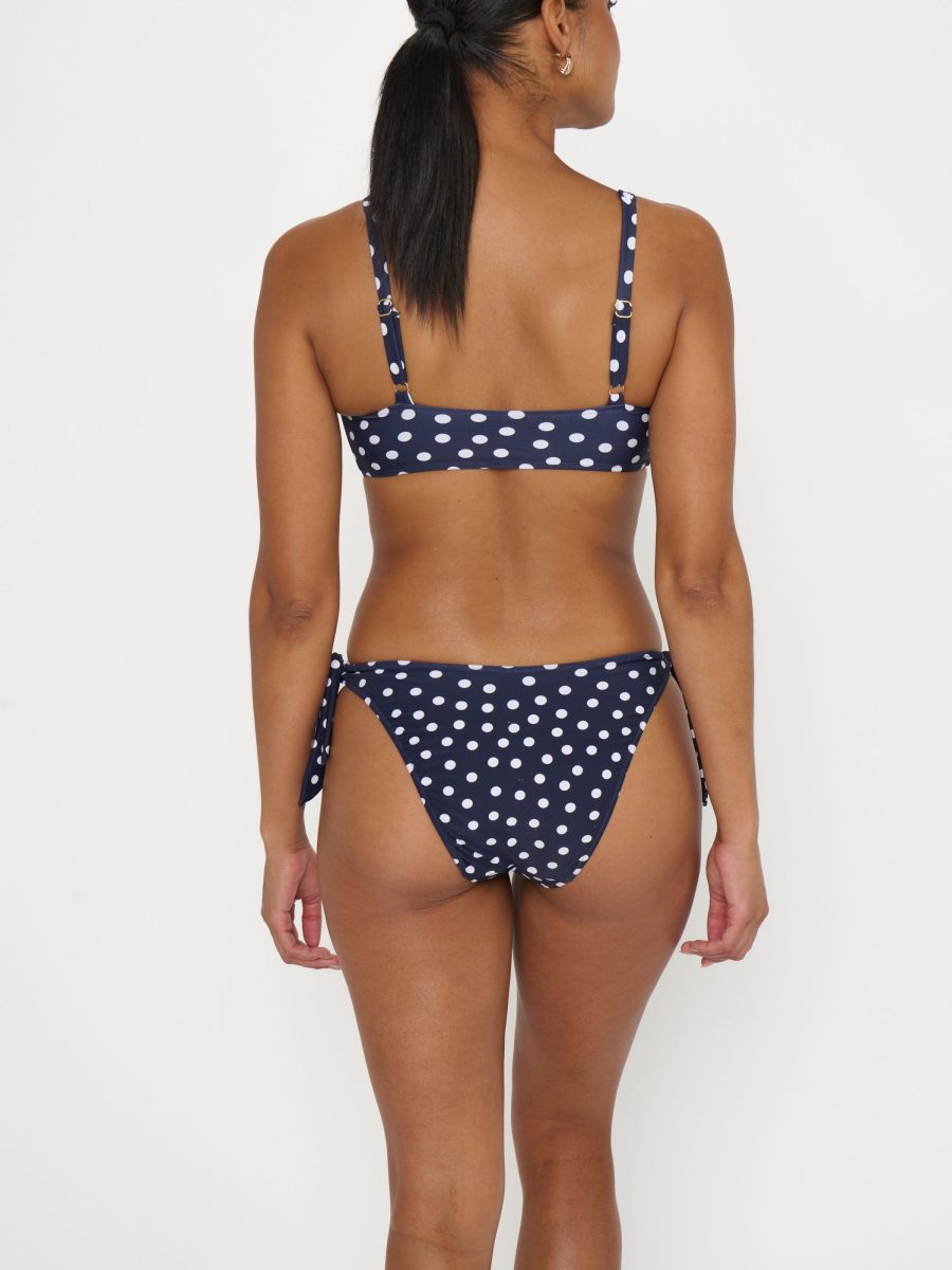 Antibes Bottom ~ Reversible Navy Polka Dot