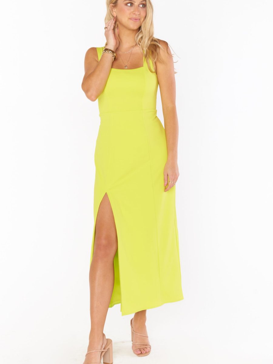 Eden Midi Dress ~ Citrine Stretch