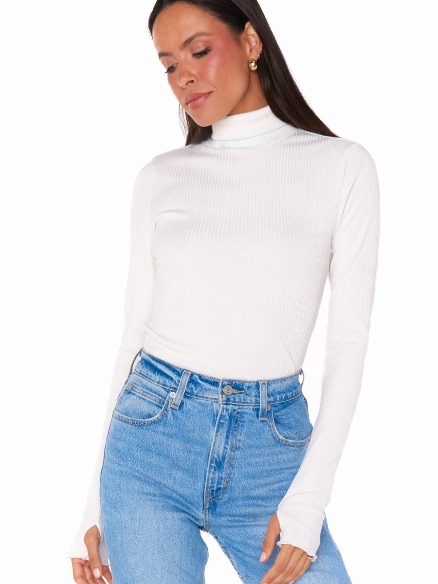 White Rib Knit