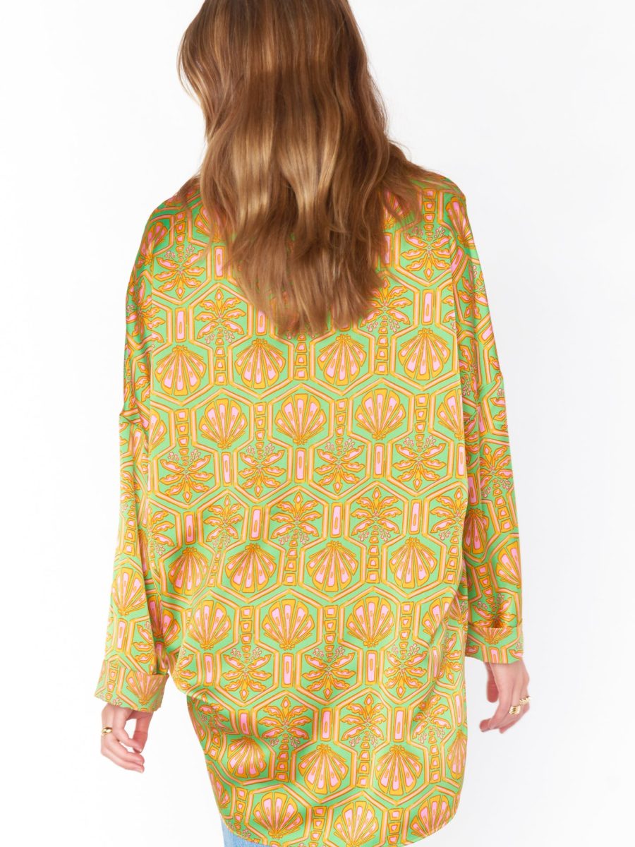 Johns Button Down Shirt ~ Palm Deco