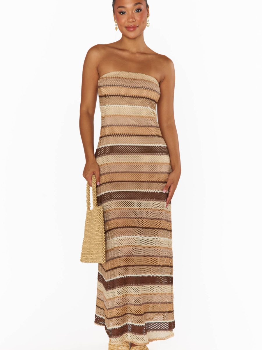 Taylor Tube Dress ~ Neutral Crochet