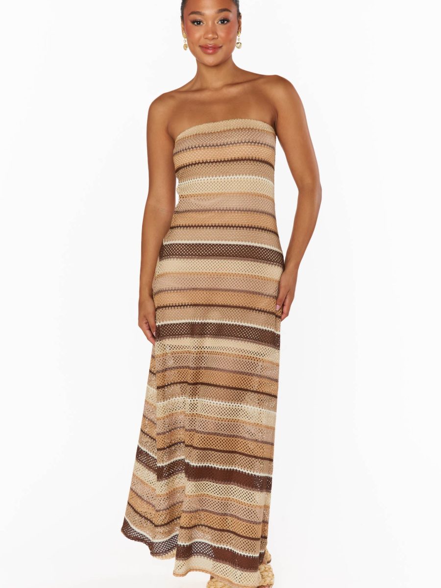 Taylor Tube Dress ~ Neutral Crochet
