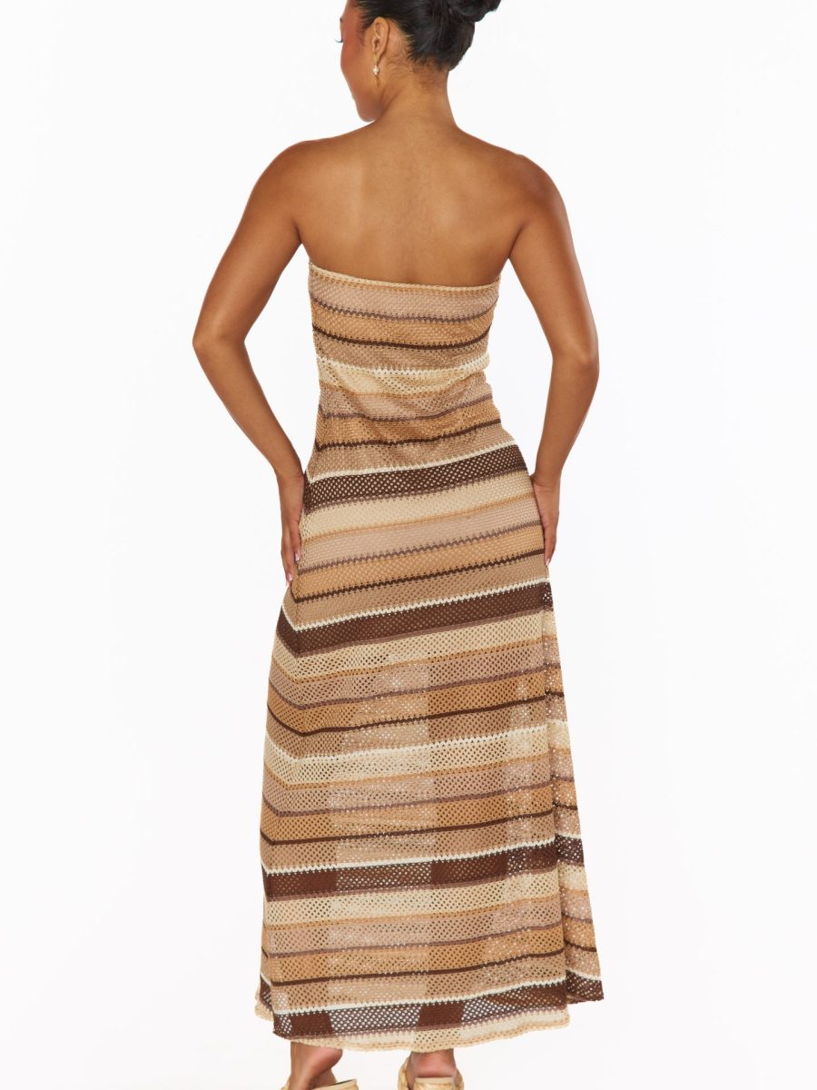 Taylor Tube Dress ~ Neutral Crochet