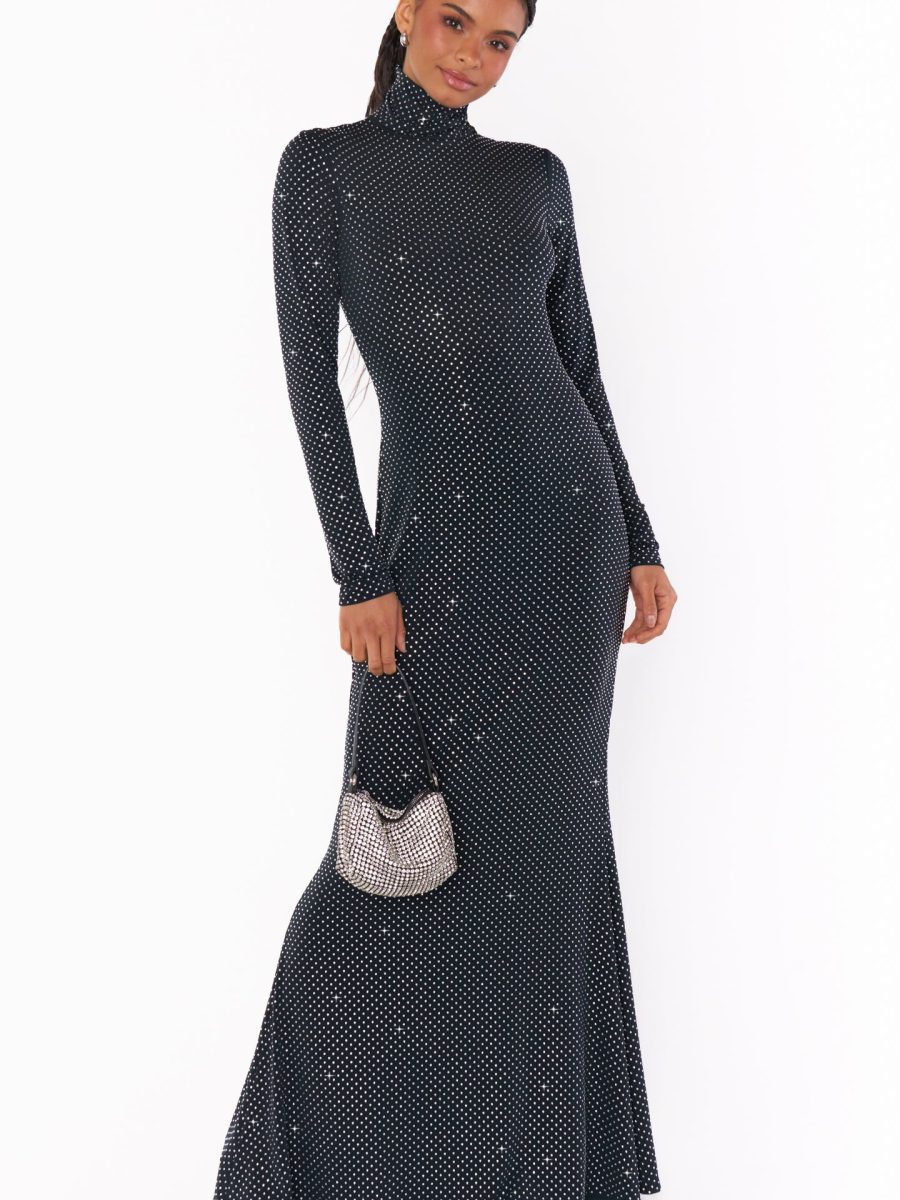 Black Rhinestone Stretch