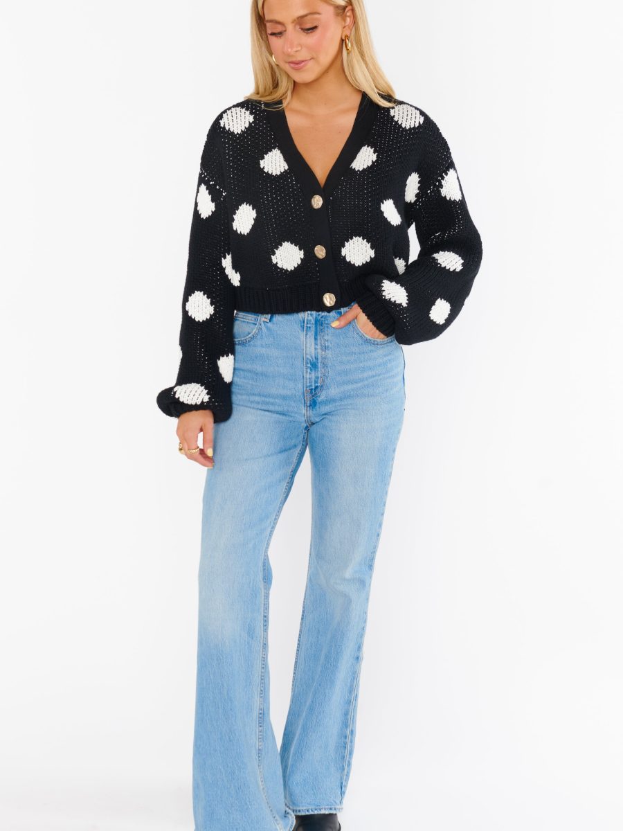 Clemmie Cardi ~ Polka Dot Knit
