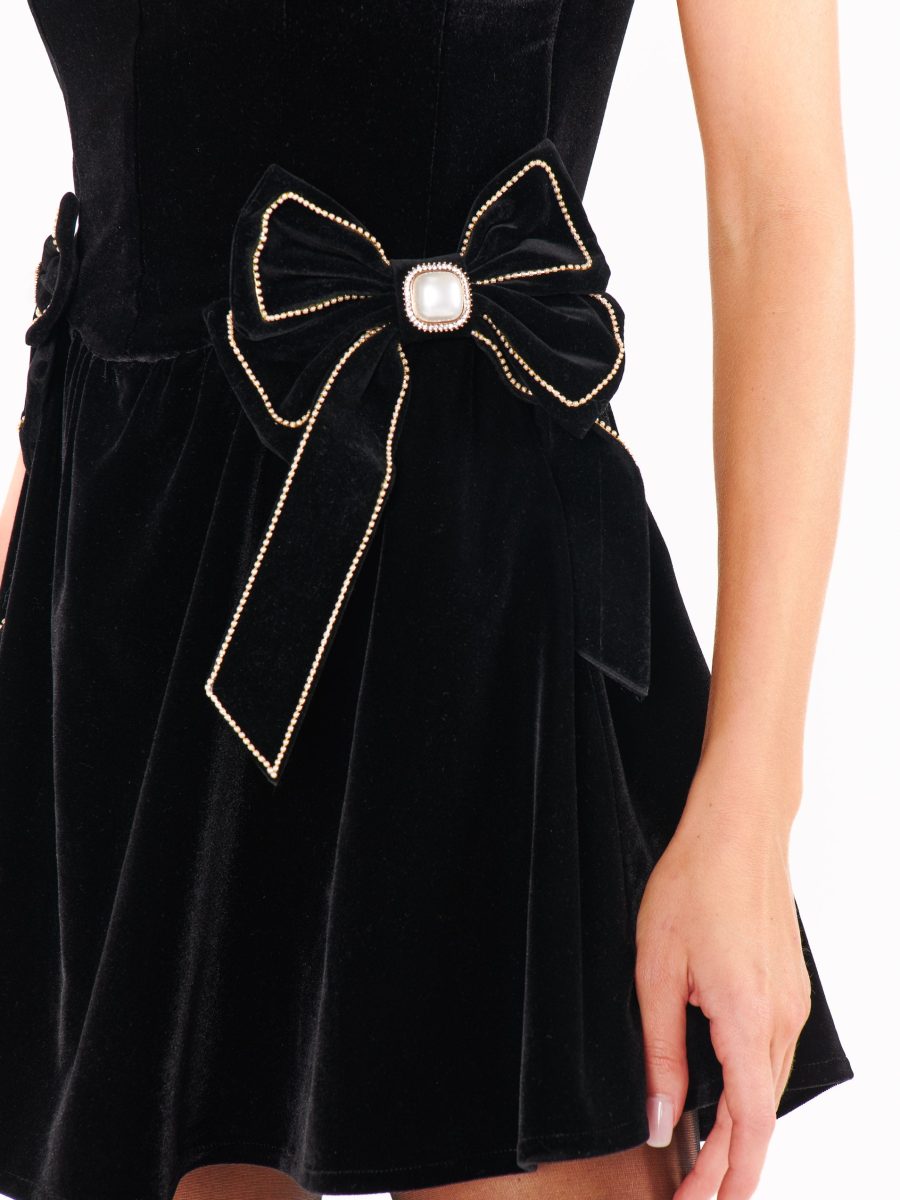 Ricci Skort Dress ~ Black Velvet