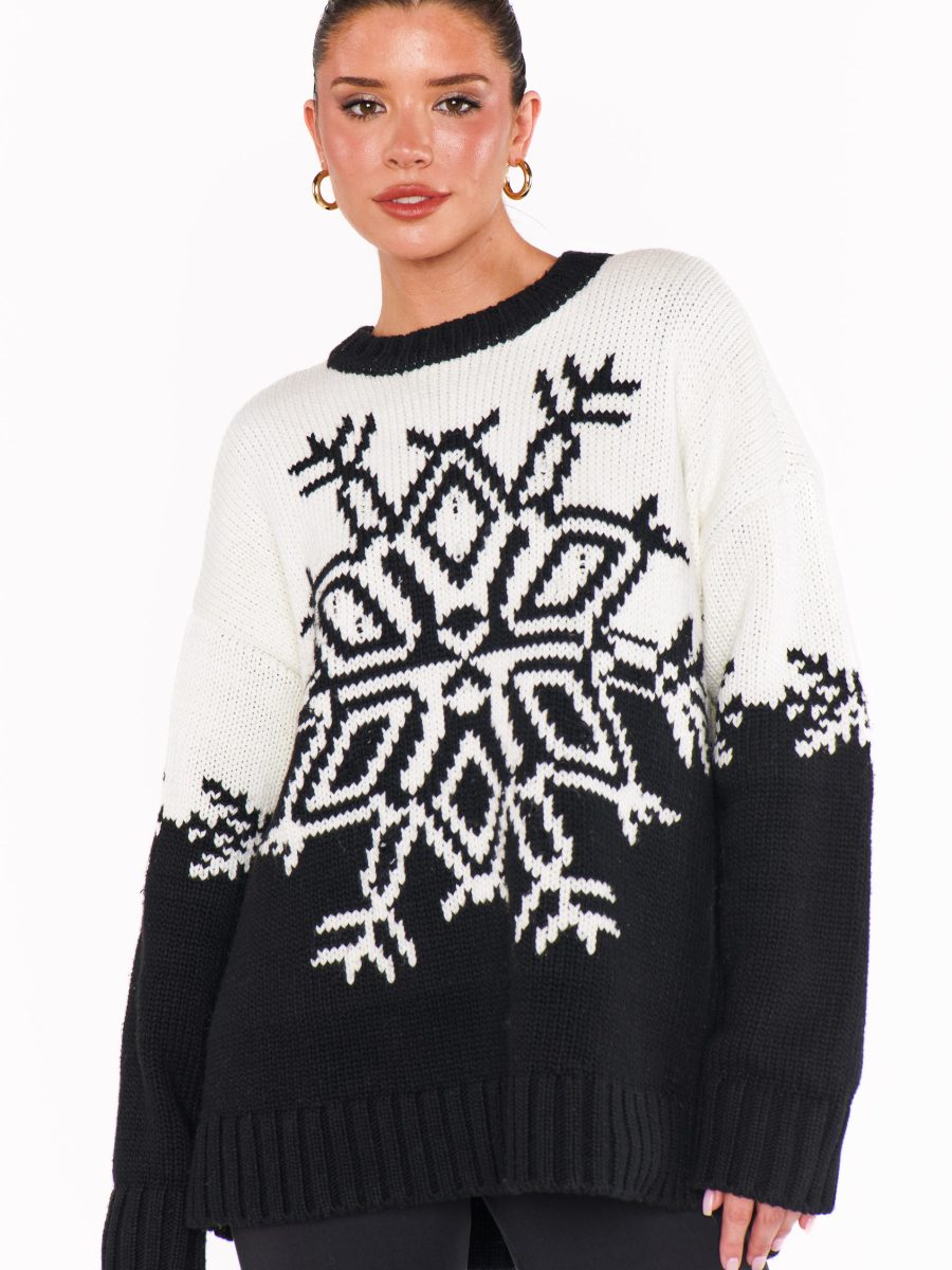 Stowe Sweater ~ Snowflake Knit