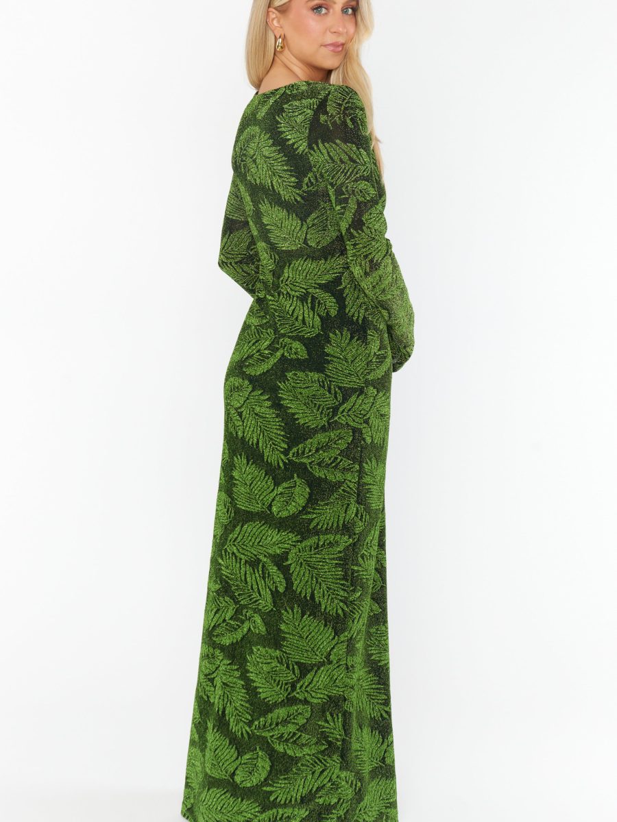 Lopez Dress ~ Palm Sparkle Stretch