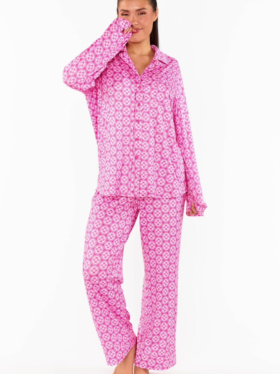 Classic PJ Set ~ Pink Mumu Logo Jersey