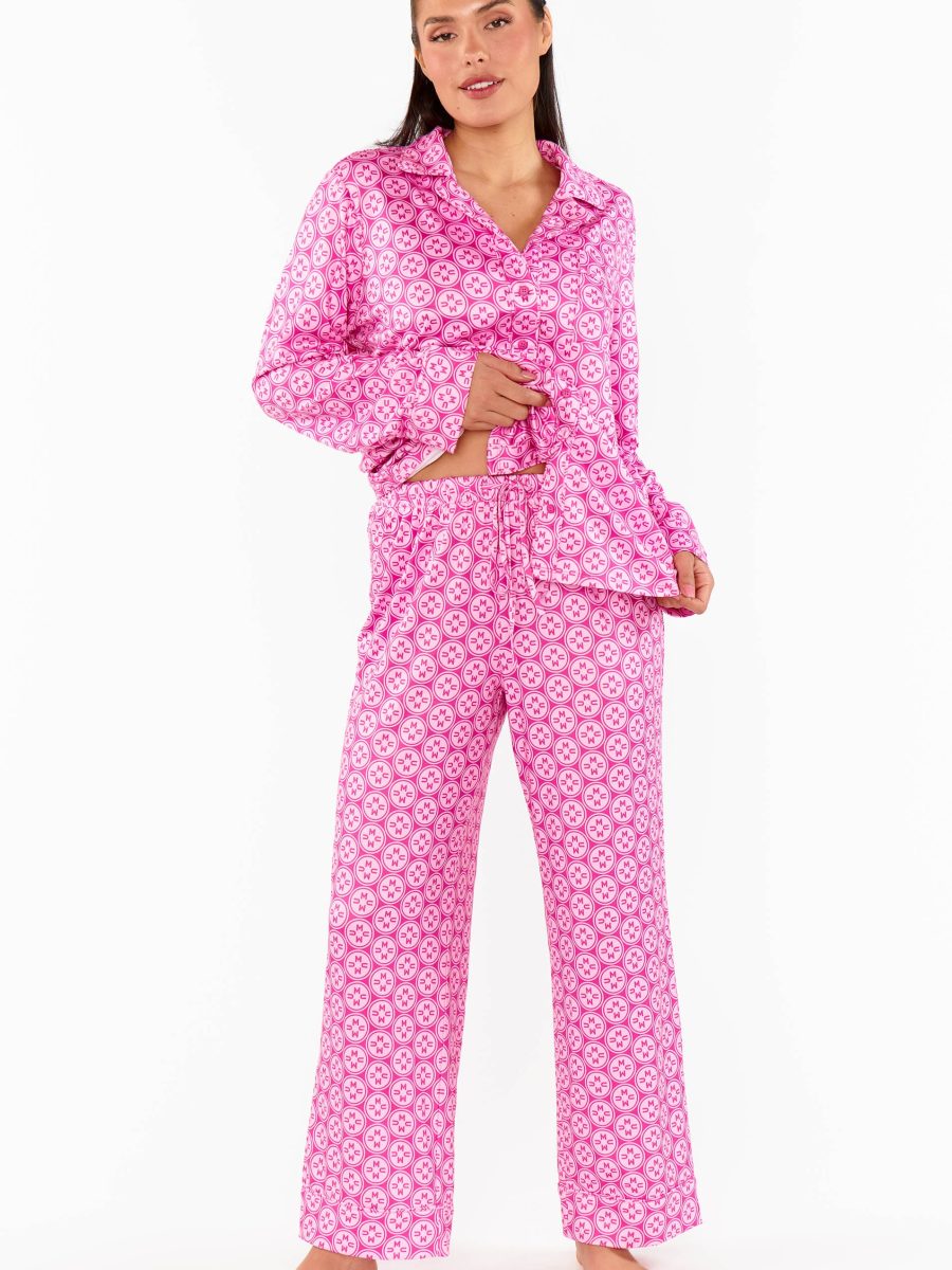 Classic PJ Set ~ Pink Mumu Logo Jersey