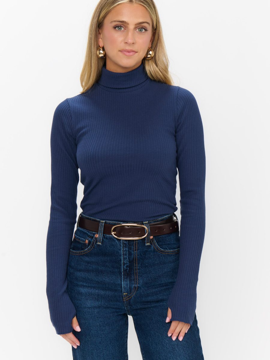 Layer Up Top ~ Navy Rib