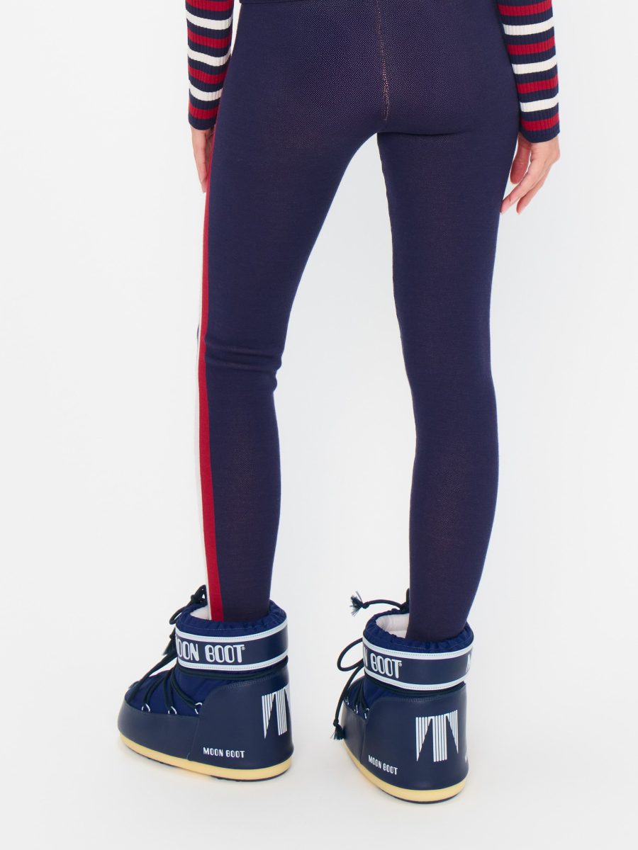 Cozy Leggings ~ Navy Race Stripe Knit